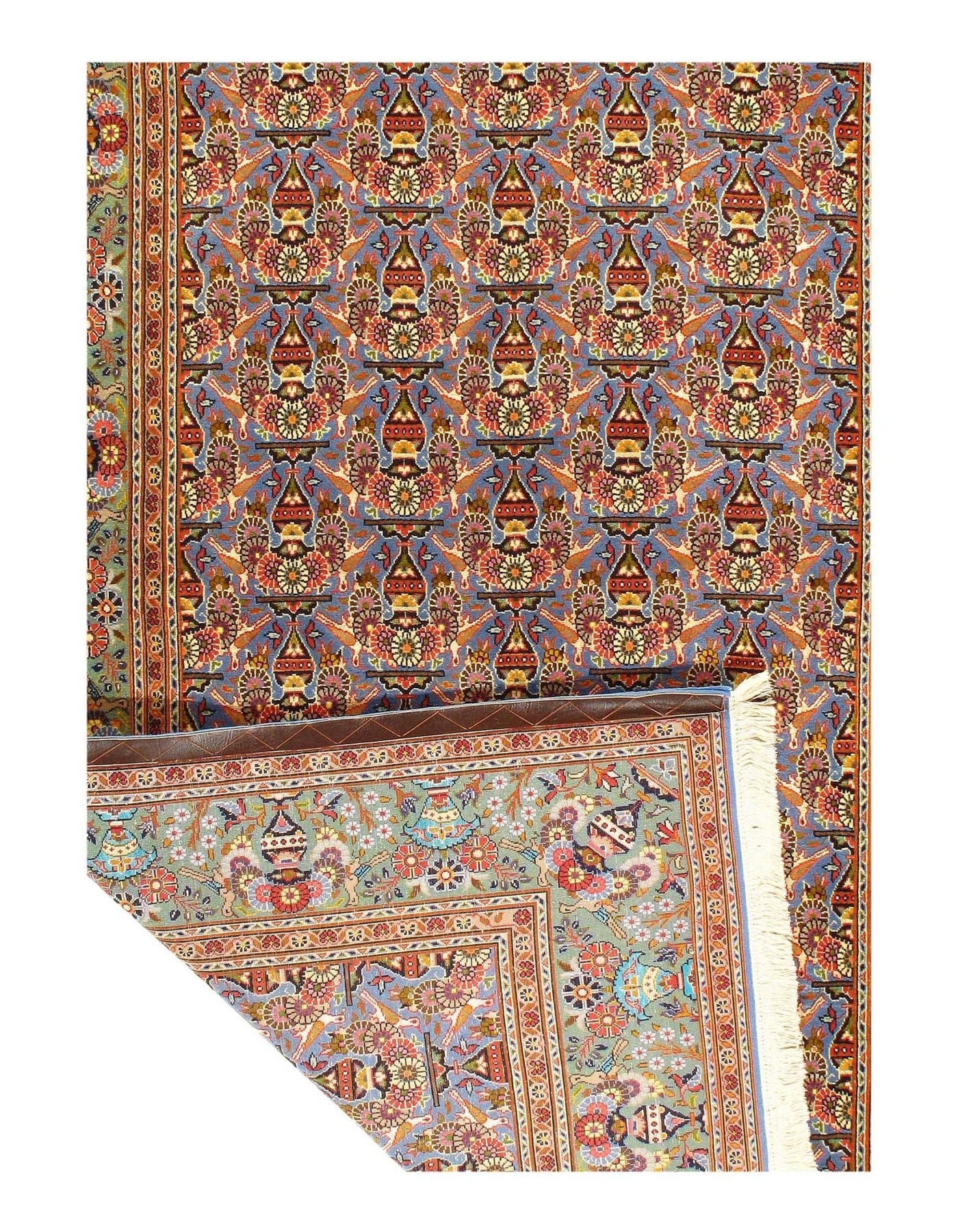 Canvello Silk Kashan Hand Tufted Wool Rug - 4'8'' X 7'7'' - Canvello