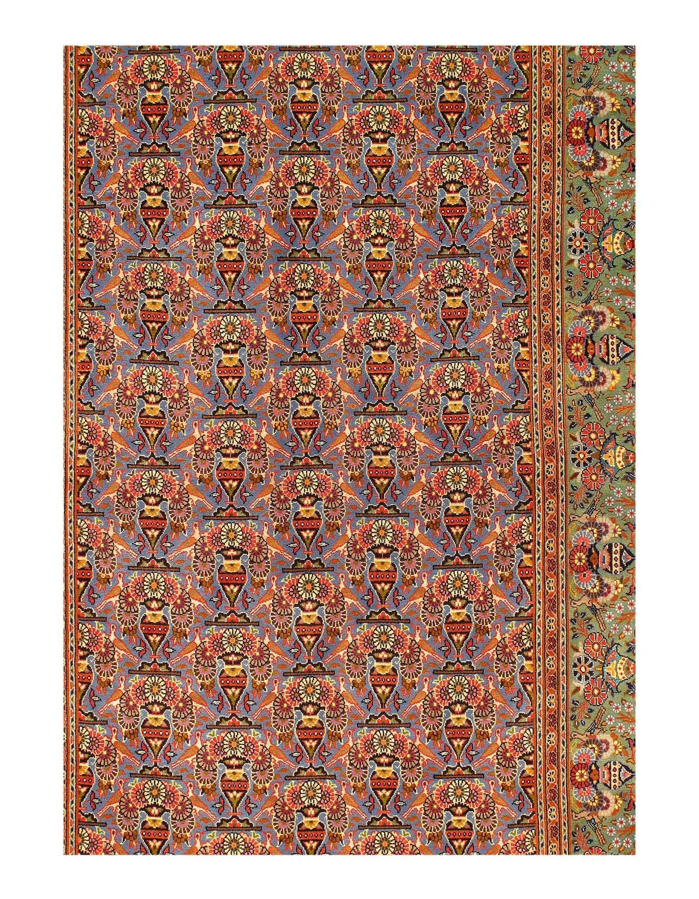 Canvello Silk Kashan Hand Tufted Wool Rug - 4'8'' X 7'7'' - Canvello