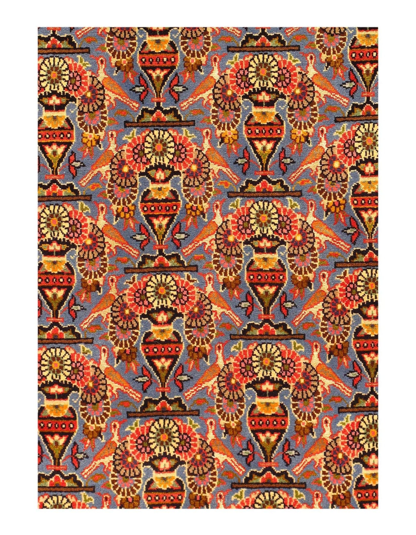 Canvello Silk Kashan Hand Tufted Wool Rug - 4'8'' X 7'7'' - Canvello