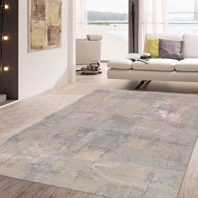 Canvello Silk & Wool Light Grey Area Rug - 12'4" X 15'5" - Canvello