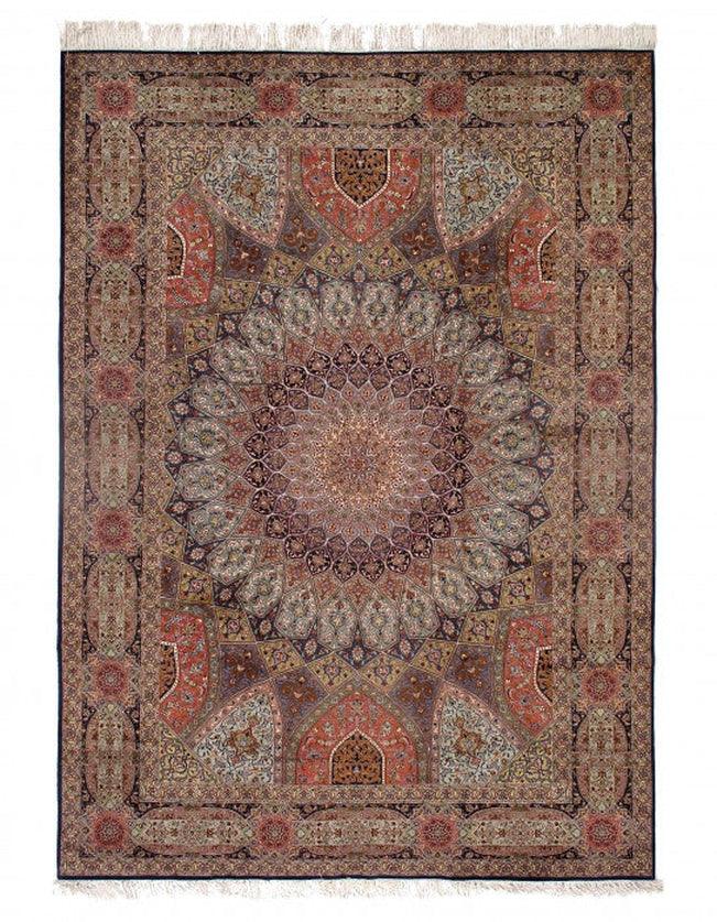 Canvello Silk & Wool Silkroad Tabriz Rug - 8'2'x11'4" - Canvello