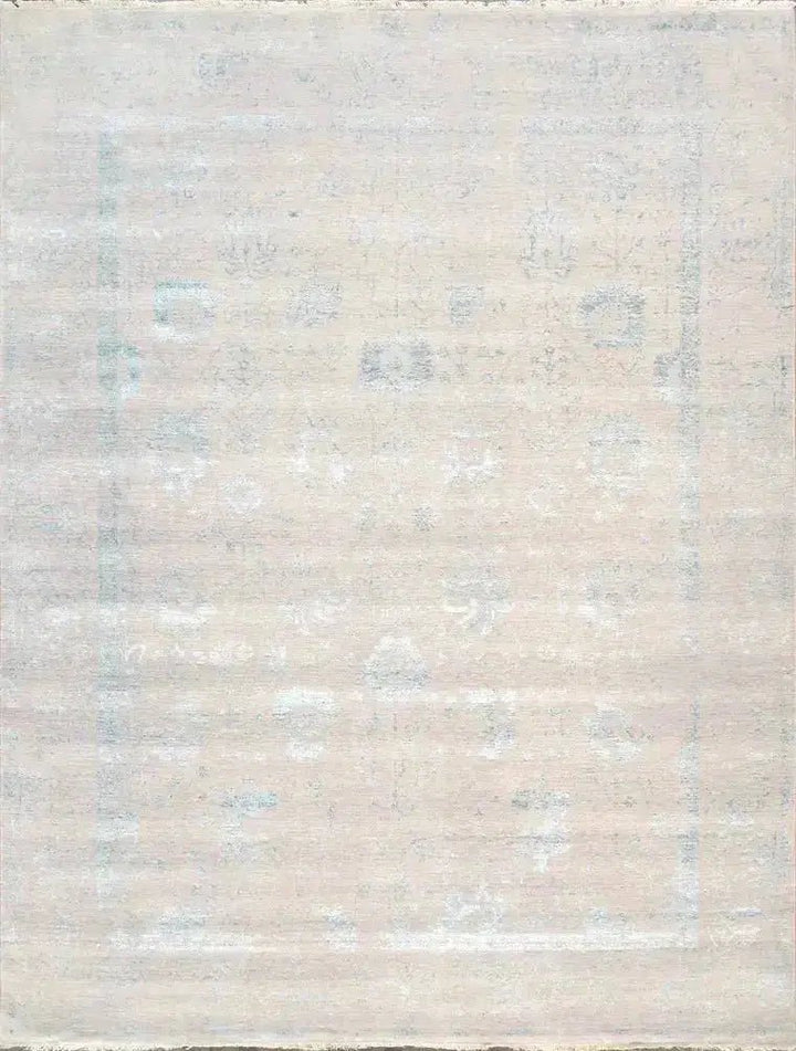 Canvello Silk & Wool Transitional Area Rug - 8'11" X 11'8"