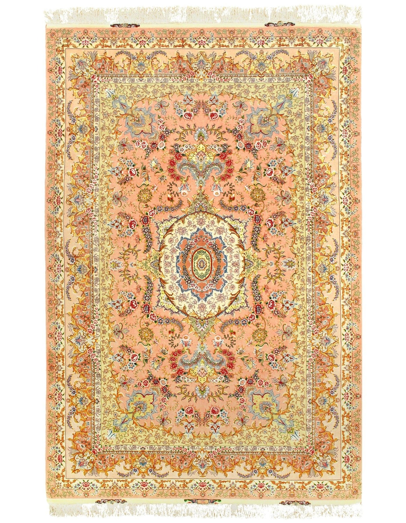 Canvello Silkroad 70 Raj Tabriz silk & wool Rug - 6'6'' X 10' - Canvello