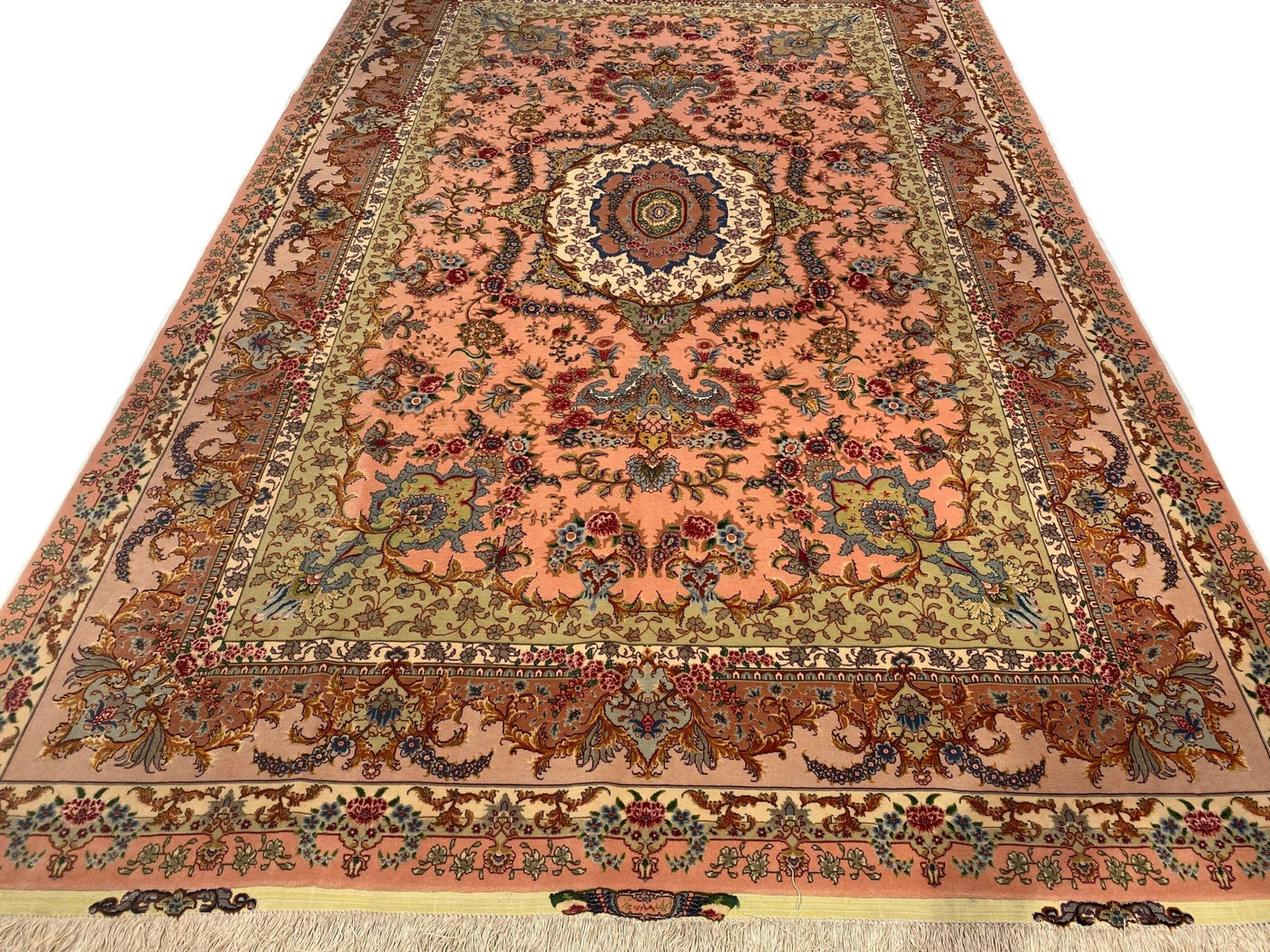 Canvello Silkroad 70 Raj Tabriz silk & wool Rug - 6'6'' X 10' - Canvello