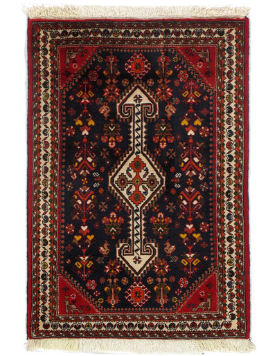 Canvello Persian Afshar Red Blue Area Rug - 2'7" X 4'