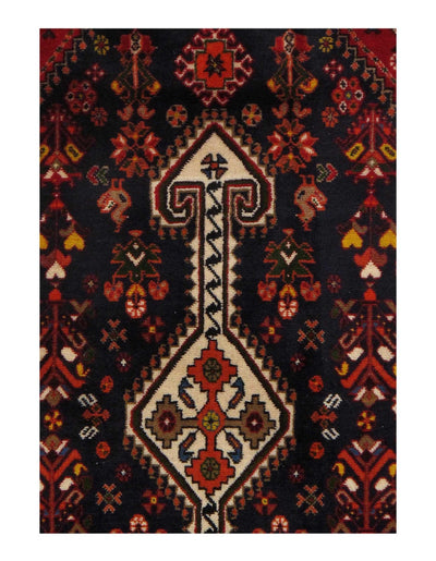 Canvello Silkroad Afshar Red Blue Area Rug - 2'7" X 4' - Canvello