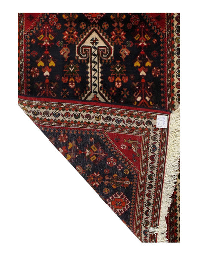 Canvello Silkroad Afshar Red Blue Area Rug - 2'7" X 4' - Canvello