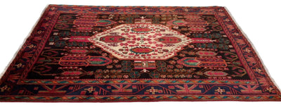 Canvello Silkroad Afshar Vintage Black Rug - 5'10'' X 7'10'' - Canvello