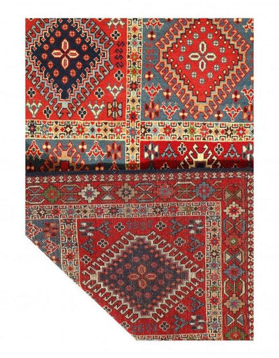 Canvello Silkroad Aliabad Yalameh Small Red Rug - 3' X 5' - Canvello