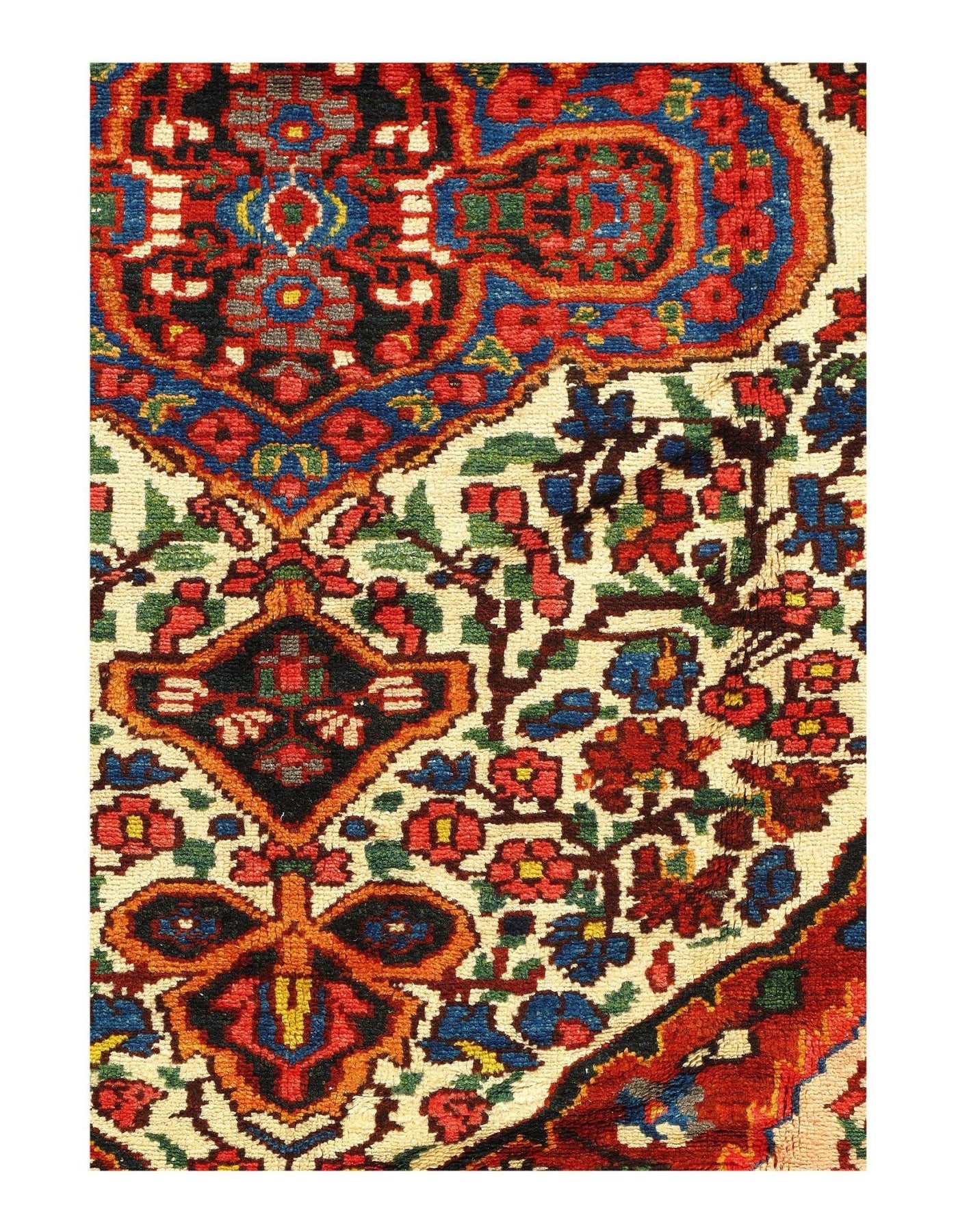 Canvello Silkroad Antique Bakhtiari Woven Rug - 6'10" x 10"3" - Canvello