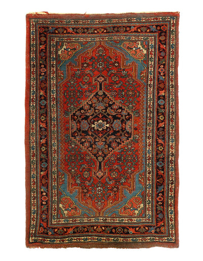 Canvello Silkroad Antique Bidjar Blue Vintage Rug - 2'9'' X 4'1'' - Canvello