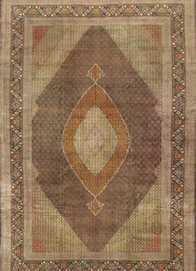 Canvello Silkroad Antique Fish Design Tabriz Rug - 13'2" X 19'6" - Canvello