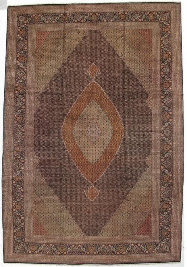 Canvello Silkroad Antique Fish Design Tabriz Rug - 13'2" X 19'6" - Canvello