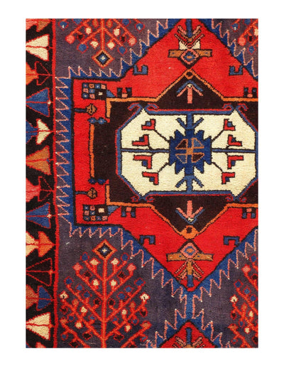 Canvello Silkroad Antique Hamadan Red Runner Rug - 3'7'' X 10'5'' - Canvello