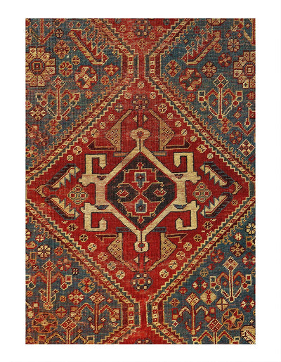 Canvello Silkroad Antique Hand Knotted Qashgaie - 5'2'' X 9'3'' - Canvello