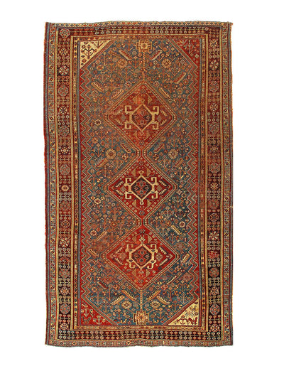 Canvello Silkroad Antique Hand Knotted Qashgaie - 5'2'' X 9'3'' - Canvello