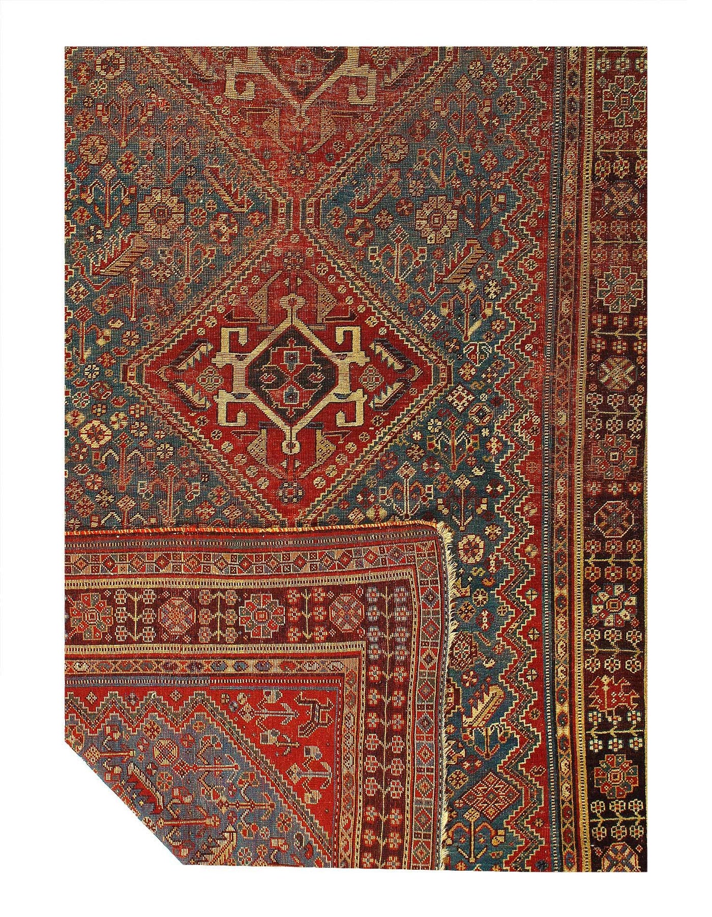 Canvello Silkroad Antique Hand Knotted Qashgaie - 5'2'' X 9'3'' - Canvello