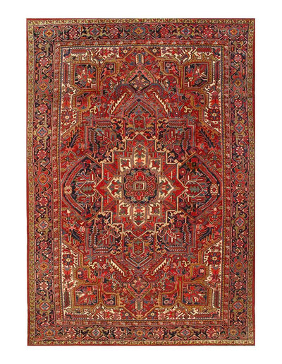 Canvello Persian Antique Heriz Red Tribal Rug - 8'3'' X 12'