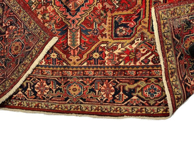 Canvello Persian Antique Heriz Red Tribal Rug - 8'3'' X 12'