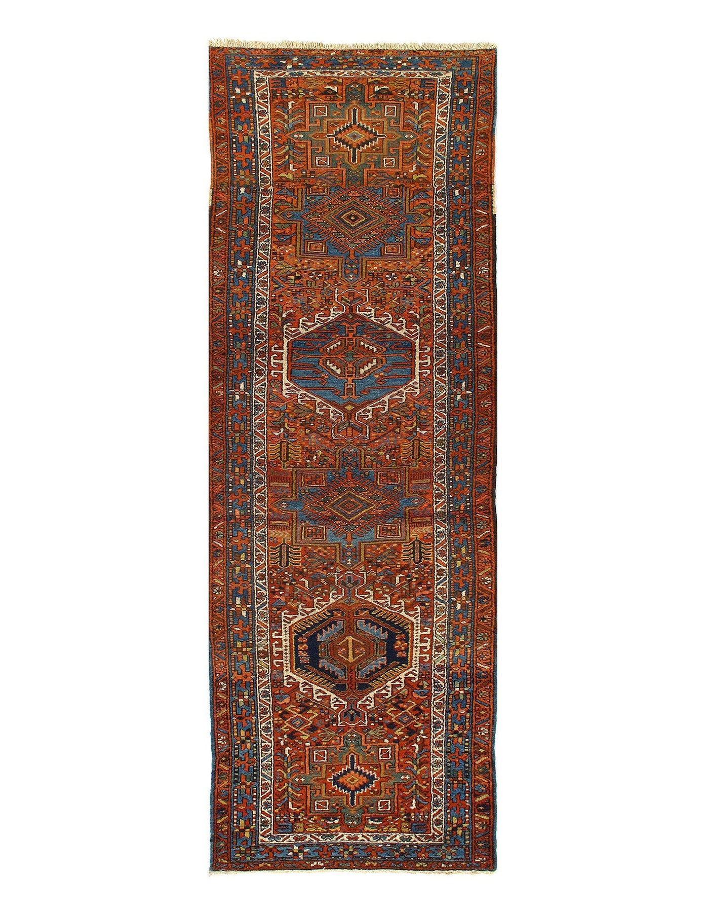 Canvello Persian Antique Karajeh Gray Runner Rug - 2'11'' X 9'
