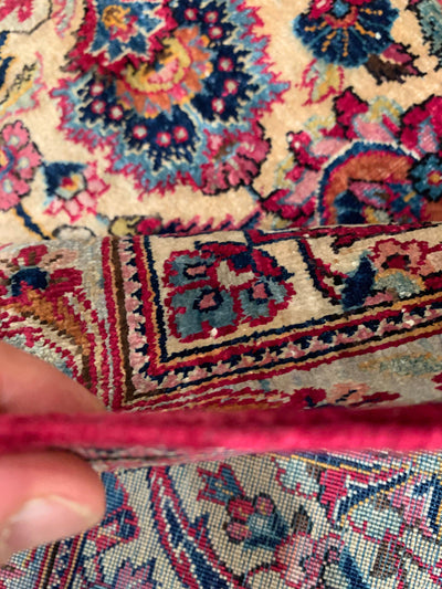 Canvello Persian Antique Kashan Silk Rug - 4'4'' x 6'9"