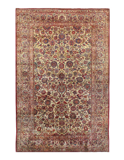 Canvello Silkroad Antique Kashan Silk Rug - 4'4'' x 6'9" - Canvello