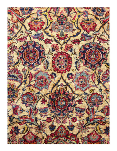 Canvello Silkroad Antique Kashan Silk Rug - 4'4'' x 6'9" - Canvello