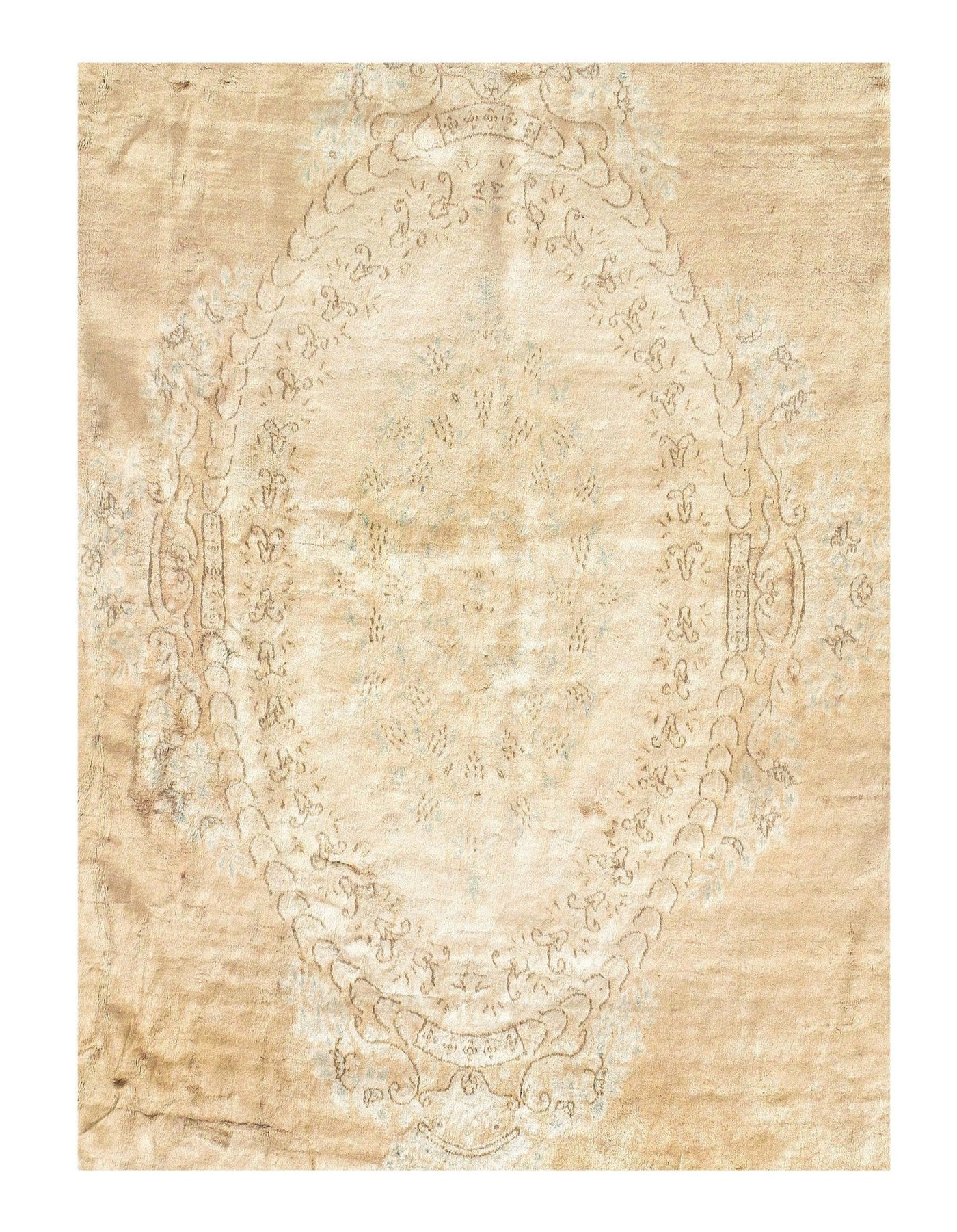 Canvello Silkroad Antique Kerman Light Brown Rug - 14'6'' X 20' - Canvello