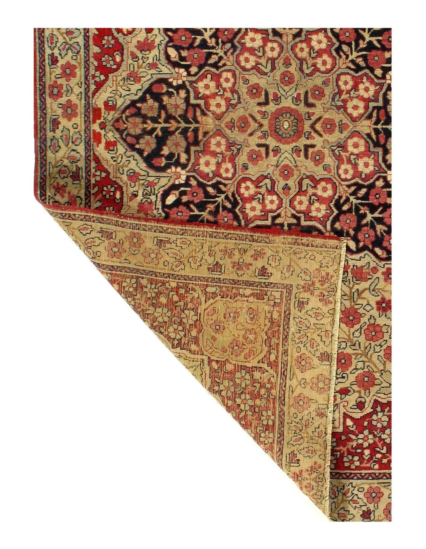 Canvello Silkroad Antique Kermanshah Beige Rug - 4'2'' X 6'3'' - Canvello