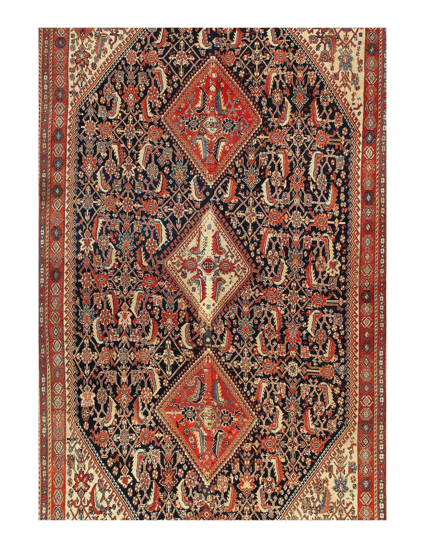 Canvello Persian Antique Large Living Room Rug - 4'7'' X 8'3''