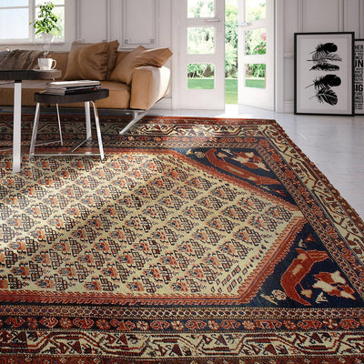 Canvello Silkroad Antique Malayer Rug - 4'3" X 6'4" - Canvello