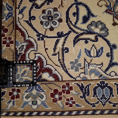 Canvello Silkroad Antique Nain Blue Beige Rug - 2'6'' X 6'4'' - Canvello