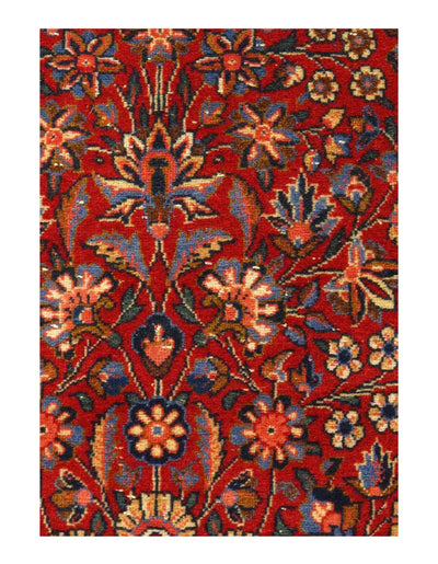 Canvello Persian Antique Red Kashan Rug - 4'5'' X 6'11''