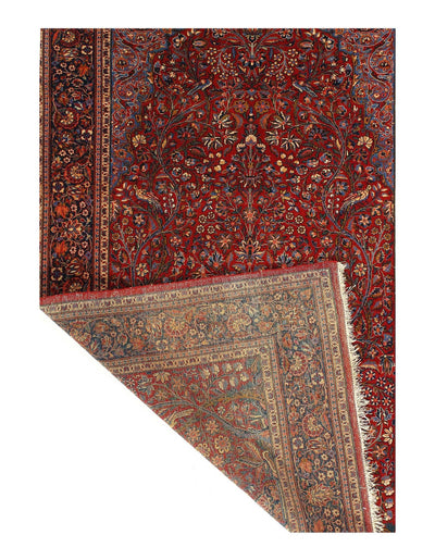 Canvello Silkroad Antique Red Kashan Rug - 4'5'' X 6'11'' - Canvello