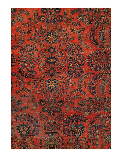 Canvello Silkroad Antique Red Sarouk Rug - 9'2'' X 11'5'' - Canvello