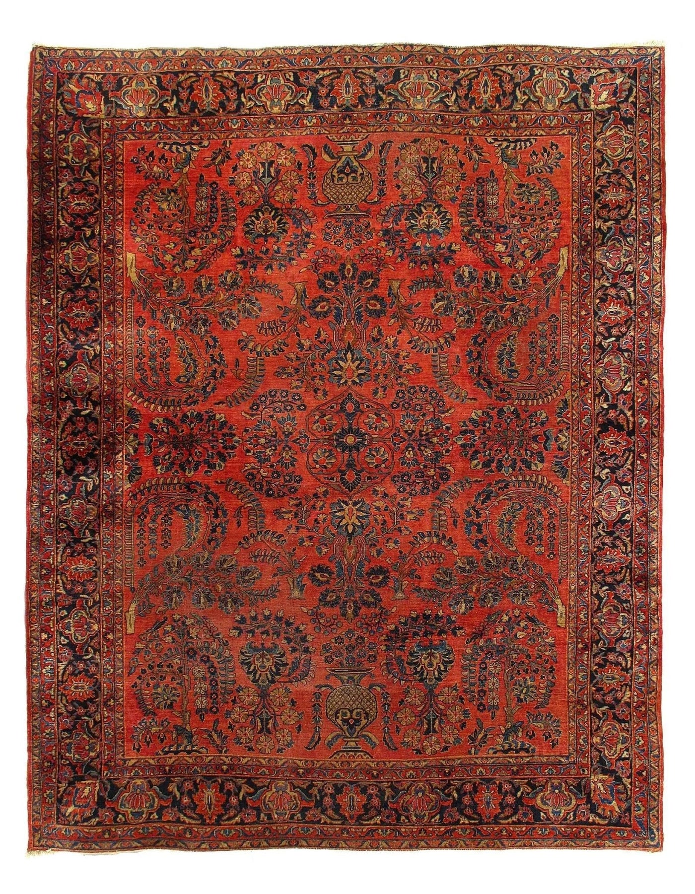 Canvello Silkroad Antique Red Sarouk Rug - 9'2'' X 11'5'' - Canvello