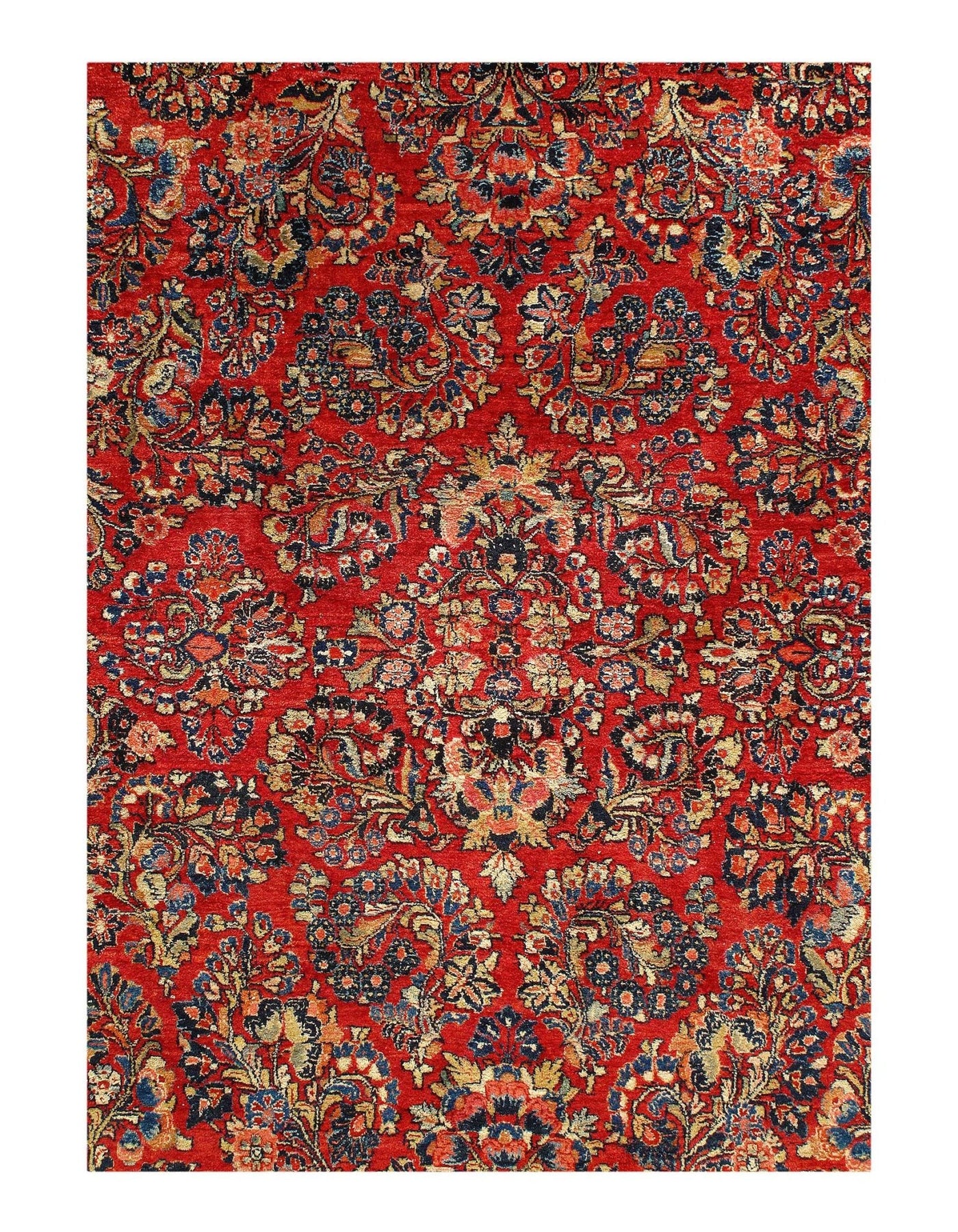 Canvello Silkroad Antique Sarouk Handmade Rugs - 8'9'' X 11'11'' - Canvello