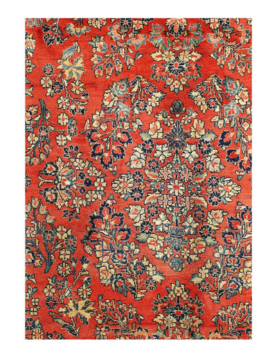 Canvello Silkroad Antique Sarouk Rug - 6'3'' X 9'4'' - Canvello