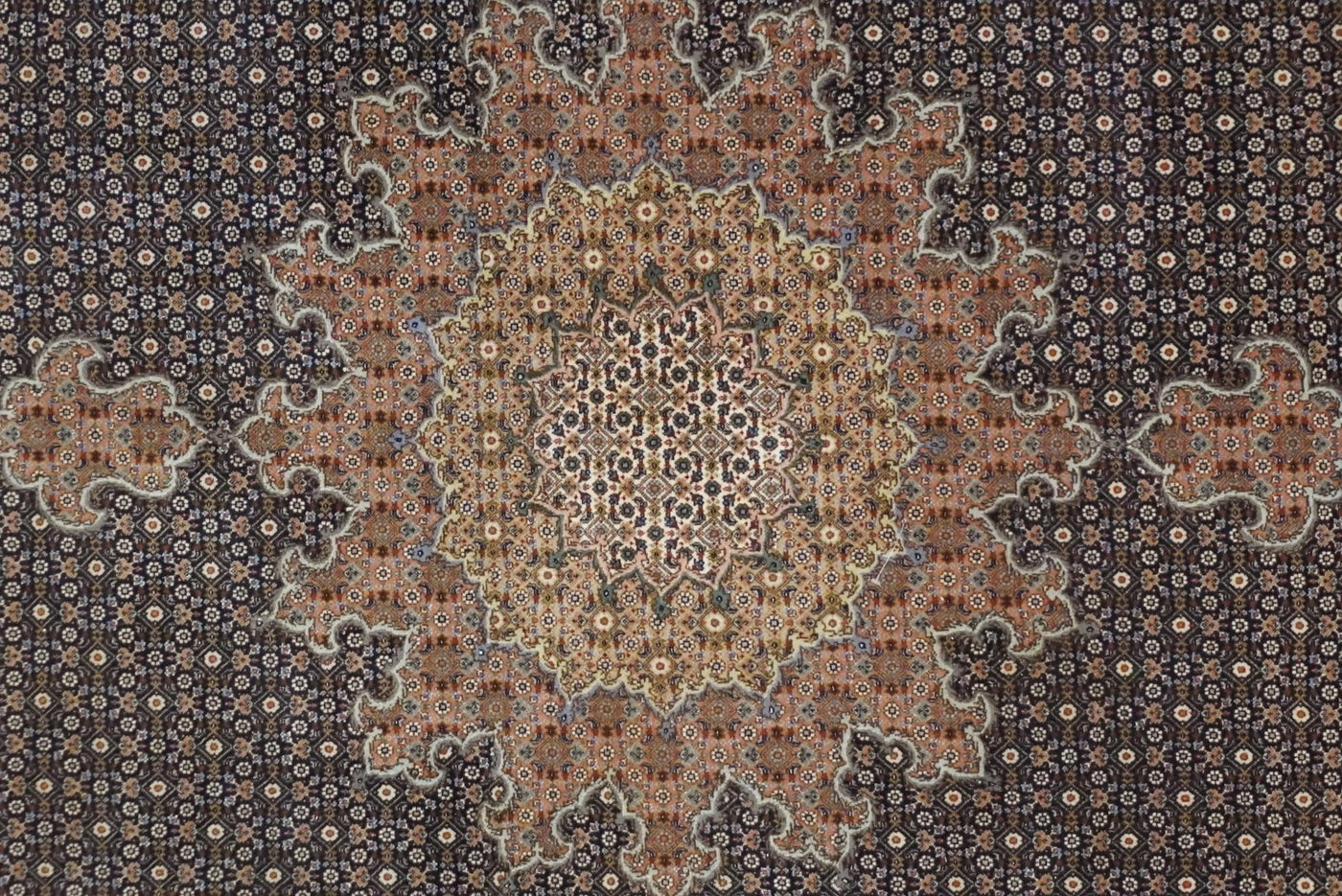 Canvello Silkroad Antique Tabriz Blue Green Rug - 9'11'' X 9'11'' - Canvello