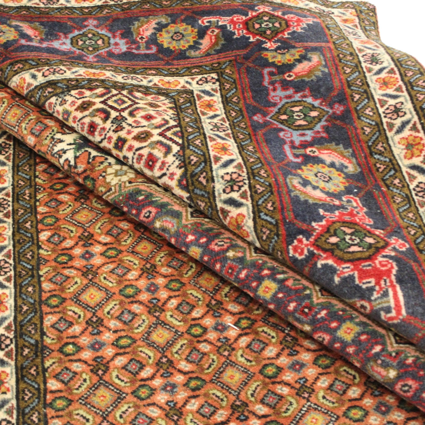 Canvello Silkroad Antique Tabriz Blue Orange Rug - 6'5'' X 9'3'' - Canvello