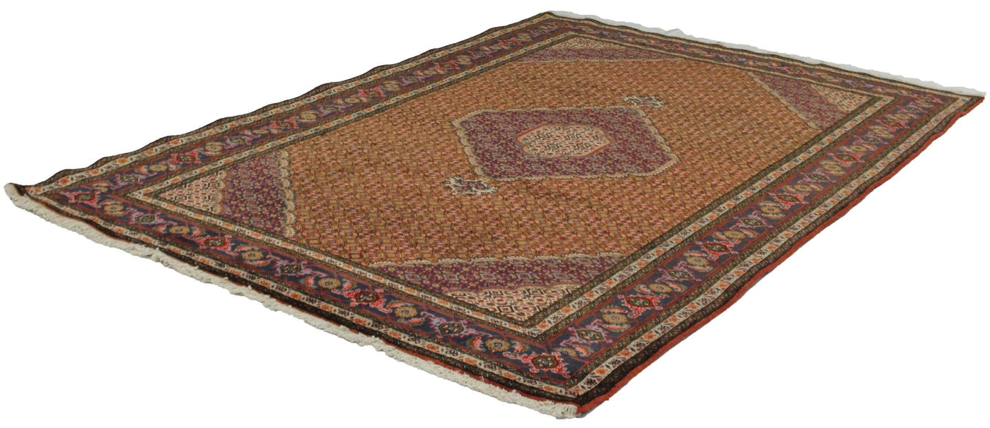 Canvello Silkroad Antique Tabriz Blue Orange Rug - 6'5'' X 9'3'' - Canvello