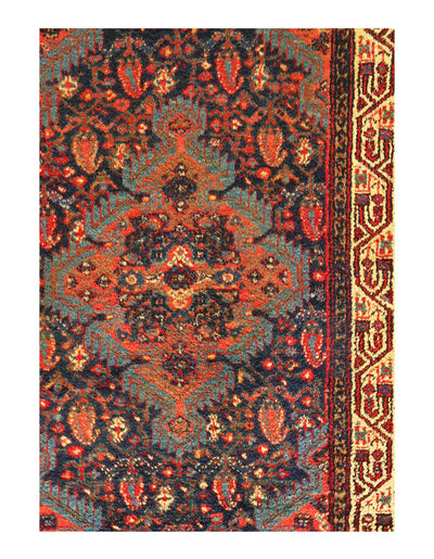 Canvello Persian Antique Vintage Hamadan Rug - 2'6'' X 4'