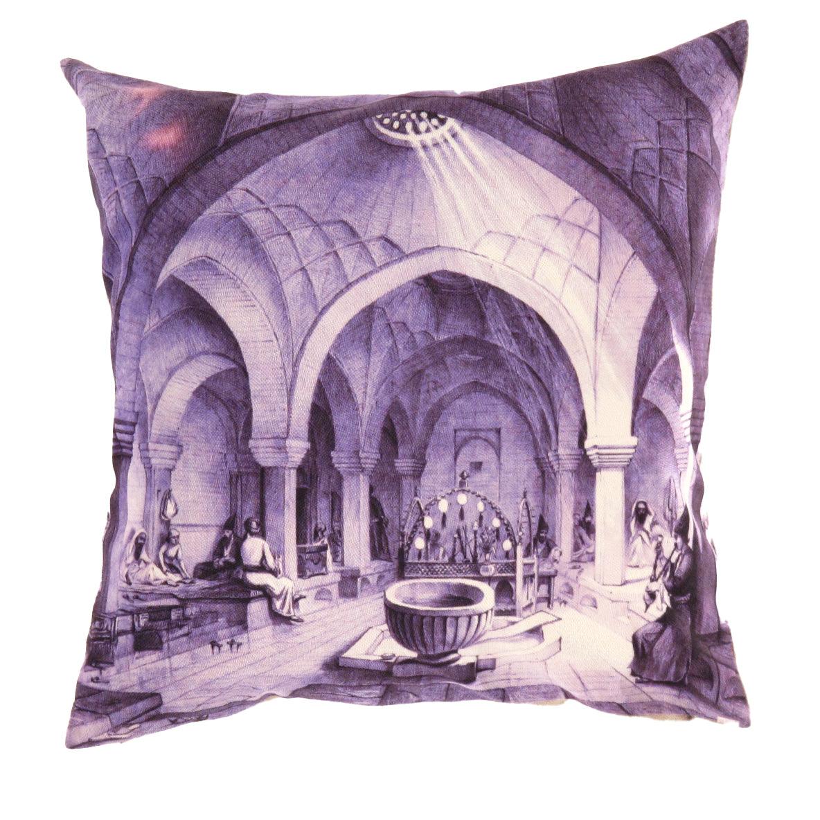 Canvello Silkroad Architecture Isfahan Throw Pillow - 16' X 16' - Canvello