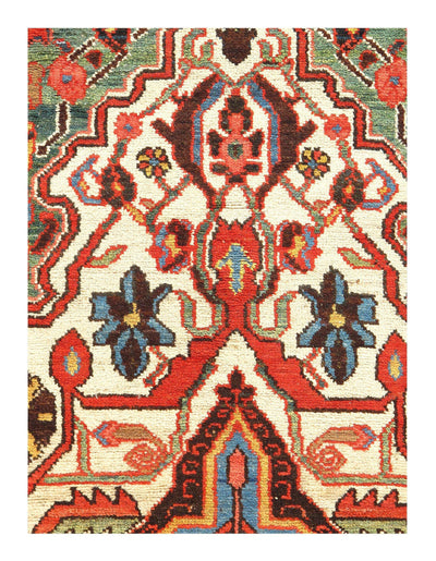 Canvello Persian Bakhtiari Hand-Knotted Dark Red Rug - 11'3" x 19'7"