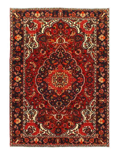 Canvello Silkroad Bakhtiari Hand Knotted Rust Rug - 6'10" x 9'9" - Canvello