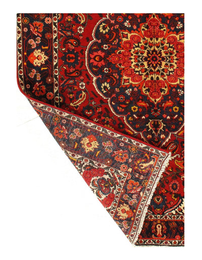 Canvello Silkroad Bakhtiari Hand Knotted Rust Rug - 6'10" x 9'9" - Canvello