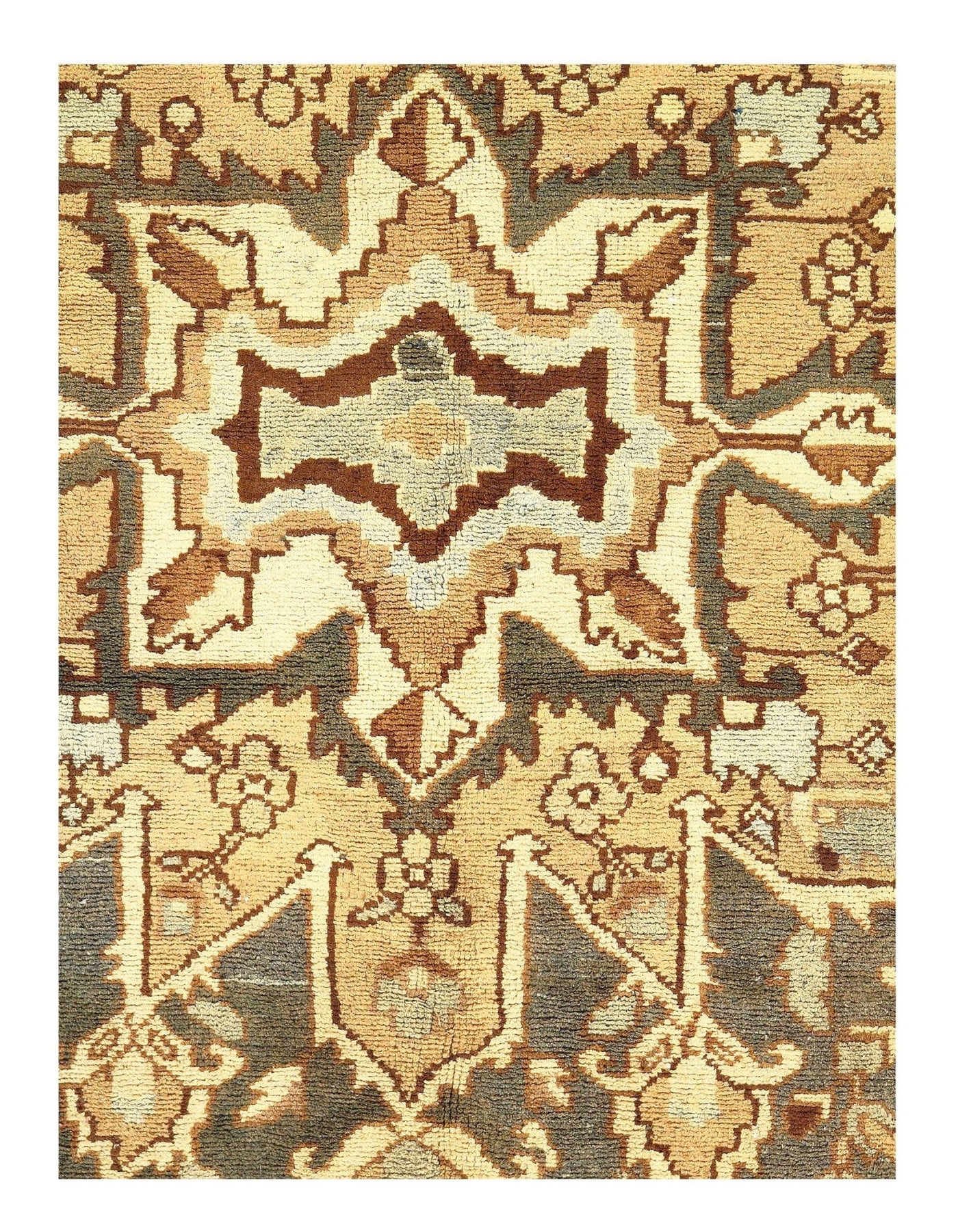 Canvello Silkroad Bakhtiari Light Brown Rugs - 10' X 13' - Canvello