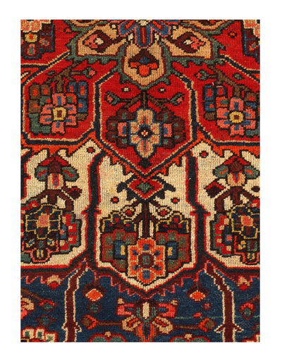 Canvello Persian Bakhtiari Navy Blue And Red Rug - 10'8'' X 12'11''