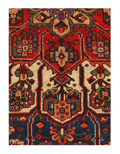 Canvello Silkroad Bakhtiari Navy Blue And Red Rug - 10'8'' X 12'11'' - Canvello