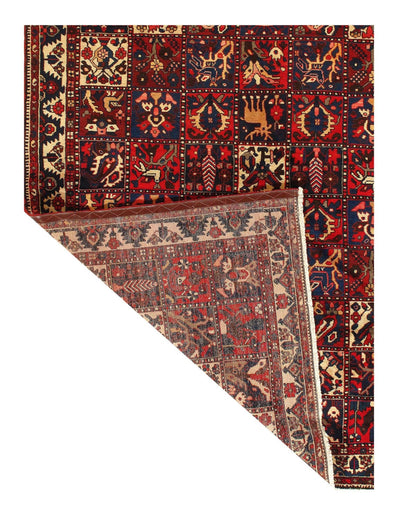 Canvello Silkroad Bakhtiari Red And Blue Rug - 6'11''x 9'5" - Canvello